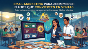 email marketing ecommerce, automatización email ecommerce, flujos de email marketing, campañas de correo electrónico, colombia, latam